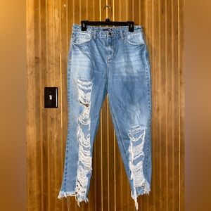 Light Blue Distressed Women’s Jeans